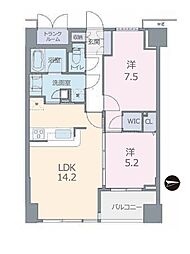 東新宿レジデンシャルタワー 2LDKの間取図画像