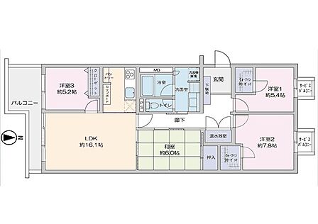 4LDK 間取り
