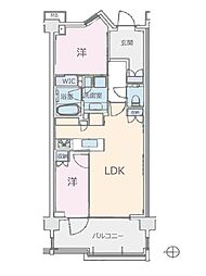 パークシティー高田馬場 2LDKの間取図画像
