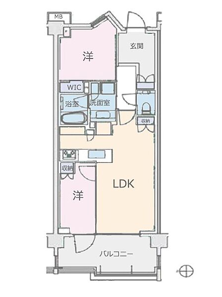 2LDK 間取り