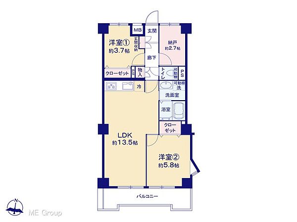 間取りを拡大表示
