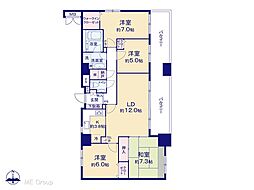 コスモ所沢グランステージ 4LDKの間取図画像