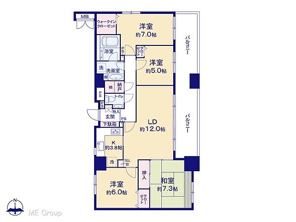 間取りを拡大表示