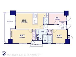 COMFLEX善福寺公園 2LDKの間取図画像