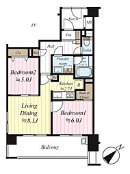 日神パレステージ東久留米WEST 2LDKの間取図画像
