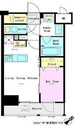 エステムプラザ横濱関内 1LDKの間取図画像
