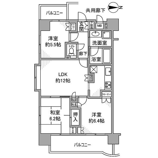 間取りを拡大表示