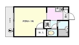 スイーテス ワンルームの間取図画像