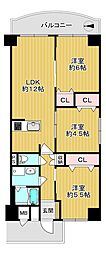 新深江サンハイツ 3LDKの間取図画像
