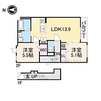 滋賀県長浜市山階町（賃貸アパート2LDK・2階・61.18㎡） その2