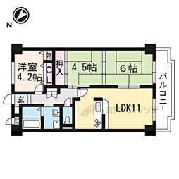 アミティエ近江八幡 4階3LDKの間取り