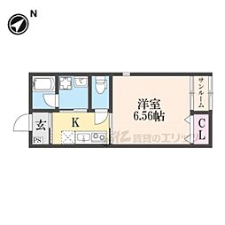 レジーナ 1Kの間取図画像