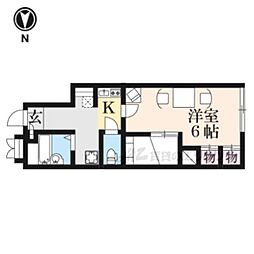 レオパレス？Ｙ中山 1階1Kの間取り