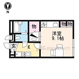 レオパレスヴェラ　ビスタ 1階1Kの間取り