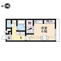 JR北陸本線 長浜駅 バス9分 長浜高校前下車 徒歩3分の賃貸アパート 2階1Kの間取り