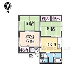 エーボンハウス 1階3DKの間取り