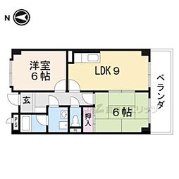 ネオ・ミレニアム 2階2LDKの間取り