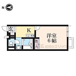 JR北陸本線 長浜駅 徒歩12分の賃貸アパート 2階1Kの間取り