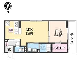 ボヌールメゾンkasuga 1LDKの間取図画像