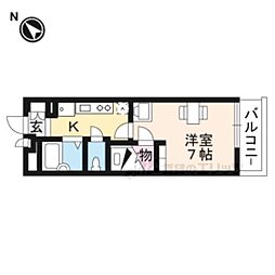 JR草津線 石部駅 徒歩12分の賃貸アパート 3階1Kの間取り