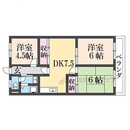 ハウス明日葉 3DKの間取図画像
