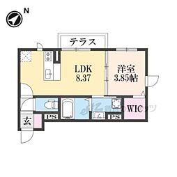 ａｒｂｏｌａｌｄｅａ 1階1LDKの間取り