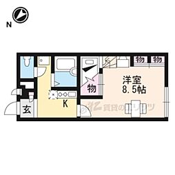 レオパレスF-Wing 1Kの間取図画像