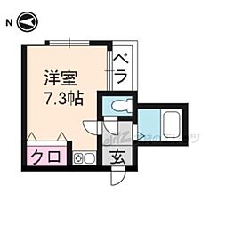 グランドアルシュ 2階ワンルームの間取り