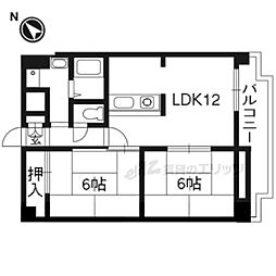 メゾンエイコー瀬田 6階2LDKの間取り