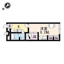 レオパレス正法寺 1Kの間取図画像