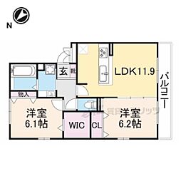 Ａｖａｎｔ　Ｒｉｖｉｅ’ｒｅ 3階2LDKの間取り