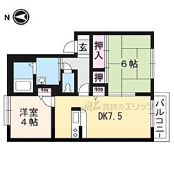 アイランド22壱番館 2LDKの間取図画像