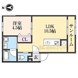 Grove Noa 1LDKの間取図画像