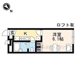 レオパレスT大窪 1Kの間取図画像