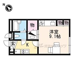 レオパレスヴェラ・ビスタ 1Kの間取図画像