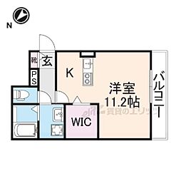 イストワール船町3号館 ワンルームの間取図画像