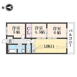 ライゼックス長浜2 2LDKの間取図画像