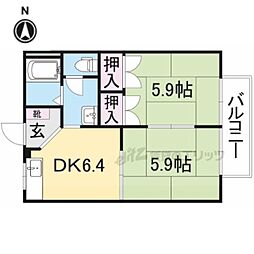 セフィーラトーヨー 2DKの間取図画像