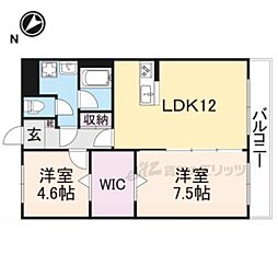 サンクリエート日辨 2LDKの間取図画像