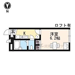 レオパレスグリーンエコー彦根 1Kの間取図画像