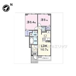 ブリーゼ メゾンII 2LDKの間取図画像