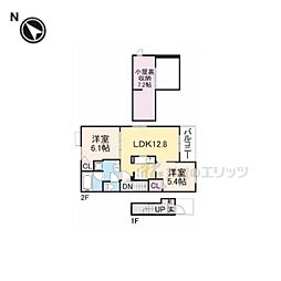キャッスルビューH 2LDKの間取図画像