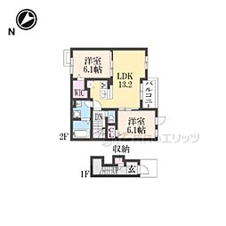 ラヴェローナ 2LDKの間取図画像