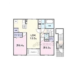 サニアベル 2LDKの間取図画像