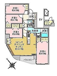 エクセルシオール宮の沢アーク 4LDKの間取図画像