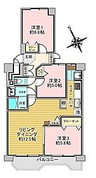 おおやちビレジ1号棟 3LDKの間取図画像