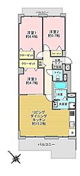 メゾンドルチェ北25条 3LDKの間取図画像
