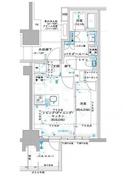 オーパスレジデンス中板橋 1303｜東京都板橋区中板橋(賃貸マンション1LDK・13階・32.31㎡)の写真 その2