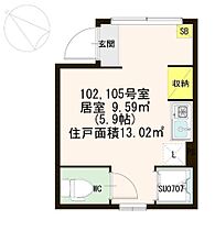 ハートコート東白楽 105 ｜ 神奈川県横浜市神奈川区二本榎10-1-2（賃貸アパート1R・1階・13.02㎡） その2