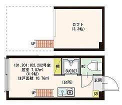 ハーモニーテラス新高円寺 202 ｜ 東京都杉並区堀ノ内３丁目42-2（賃貸アパート1R・2階・10.76㎡） その2